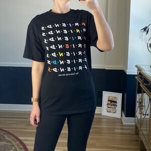 Friends TV show black t shirt size large